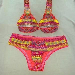 Colorful bead bathing suit